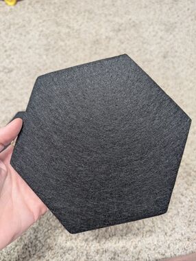 Black Hexagonal Felt Push Pin/Enamel Pin Boards